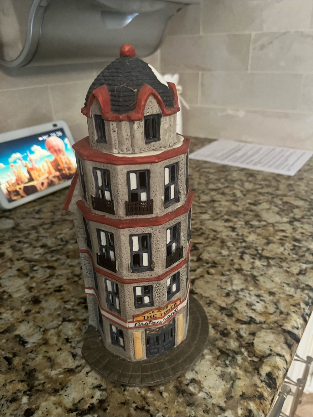 Department 56 Christmas in the city time tower Café 1986